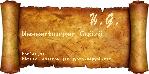 Wasserburger Győző névjegykártya