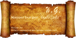 Wasserburger Győző névjegykártya