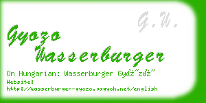 gyozo wasserburger business card